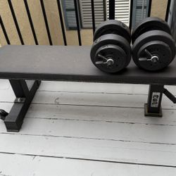 Workout Bench With Dumbbells For Sale