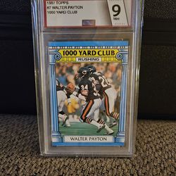 1987 topps Walter payton 1000 club mnt 9