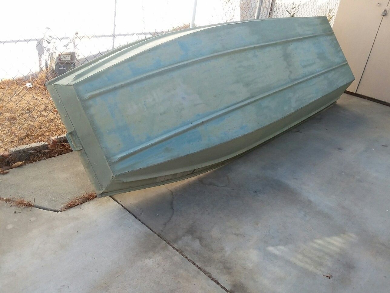 Aluminum boat.