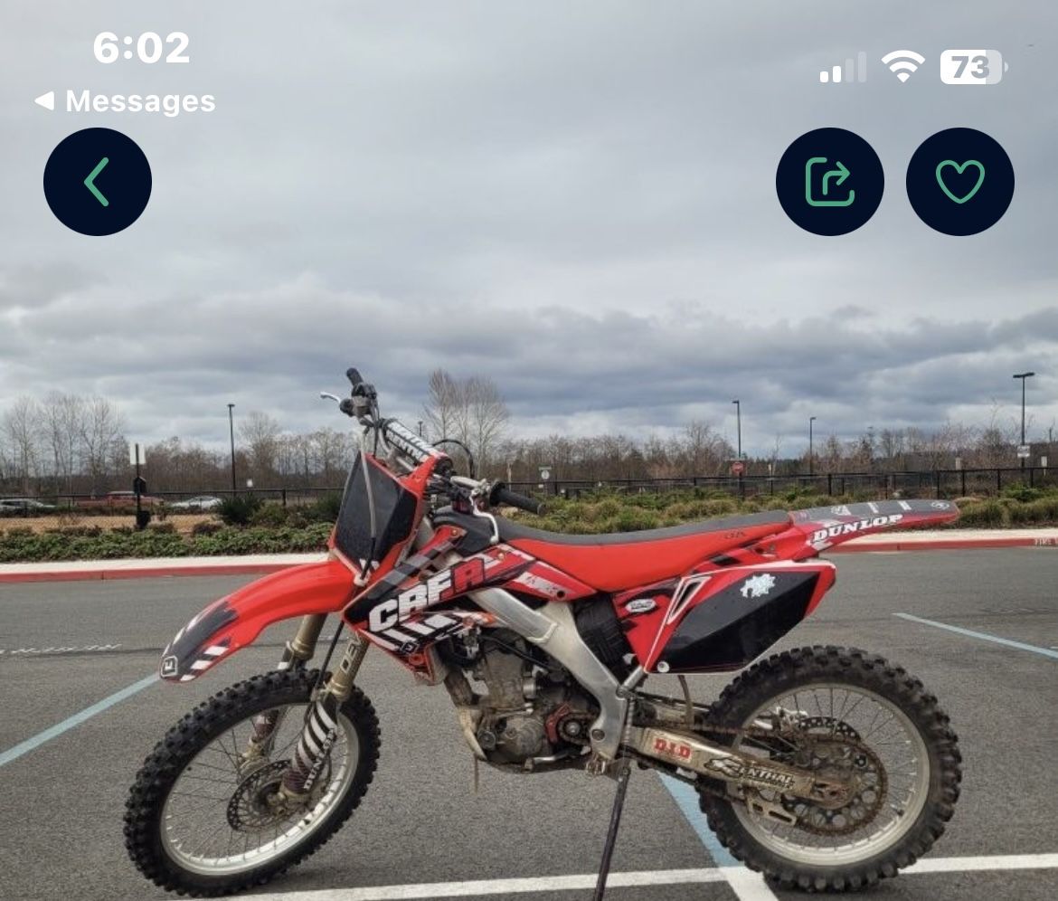 2007 Dirt Bike Honda Crf 250r