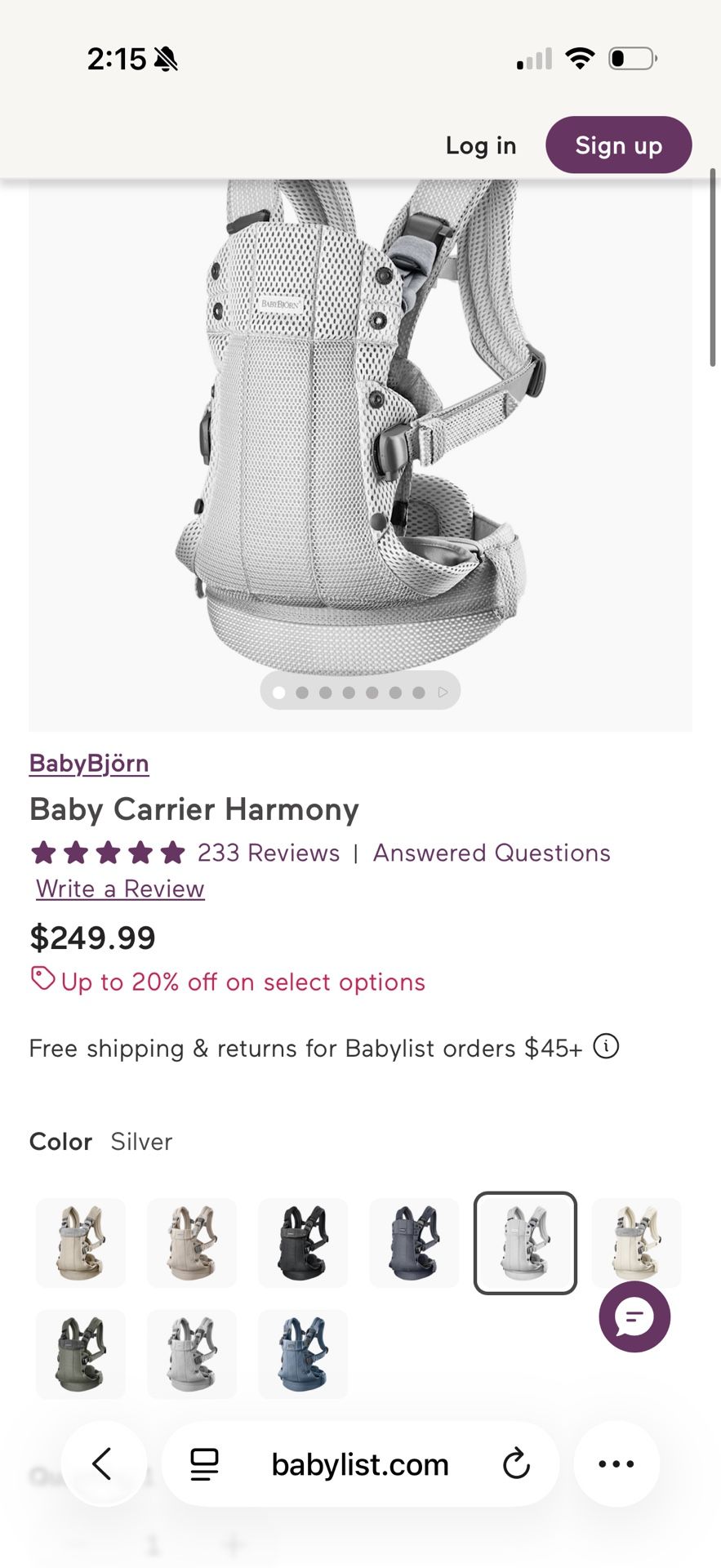 Babybjorn Carrier Harmony 