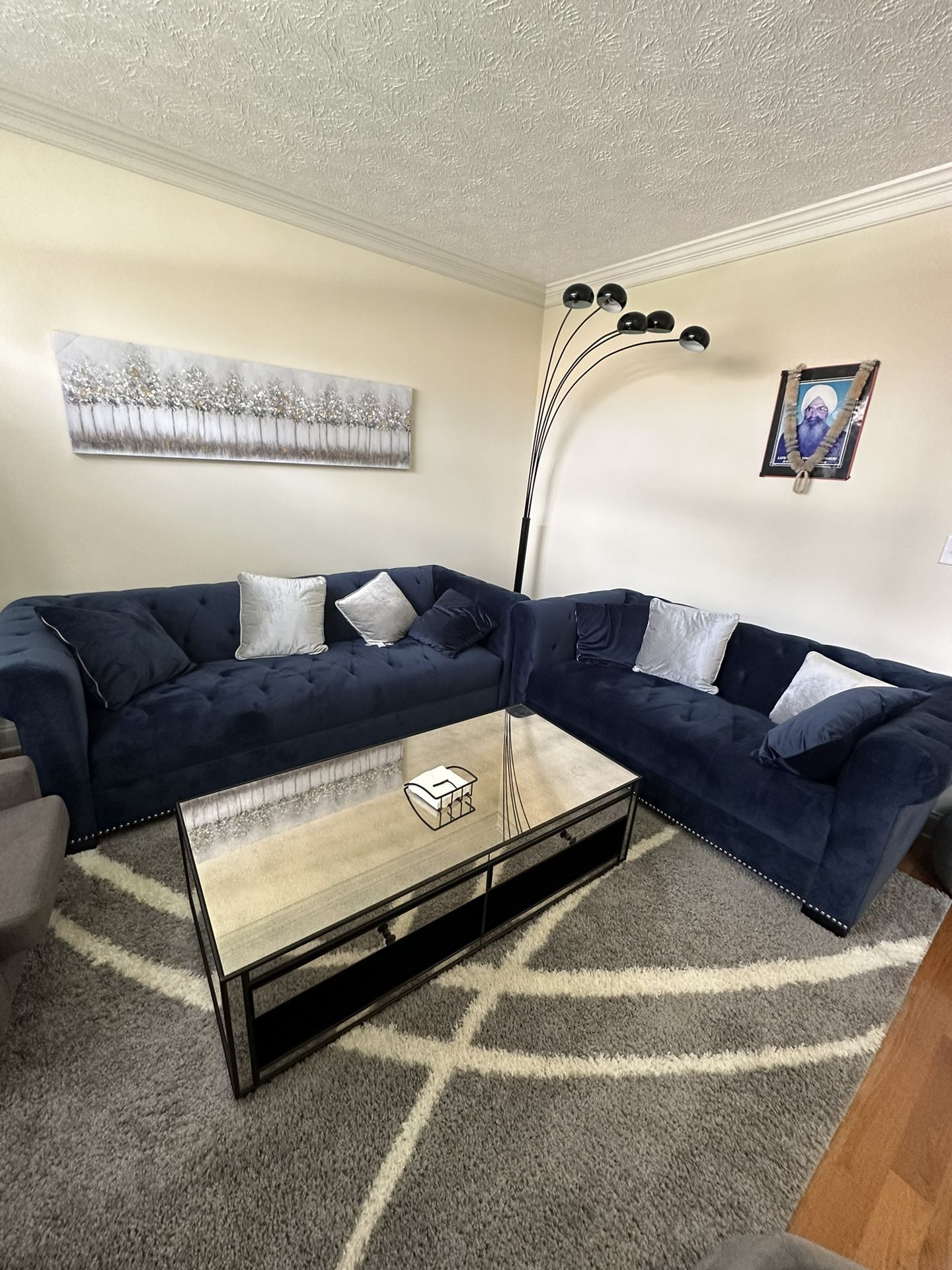 Navy Blue Sofa Set from Wayfair
