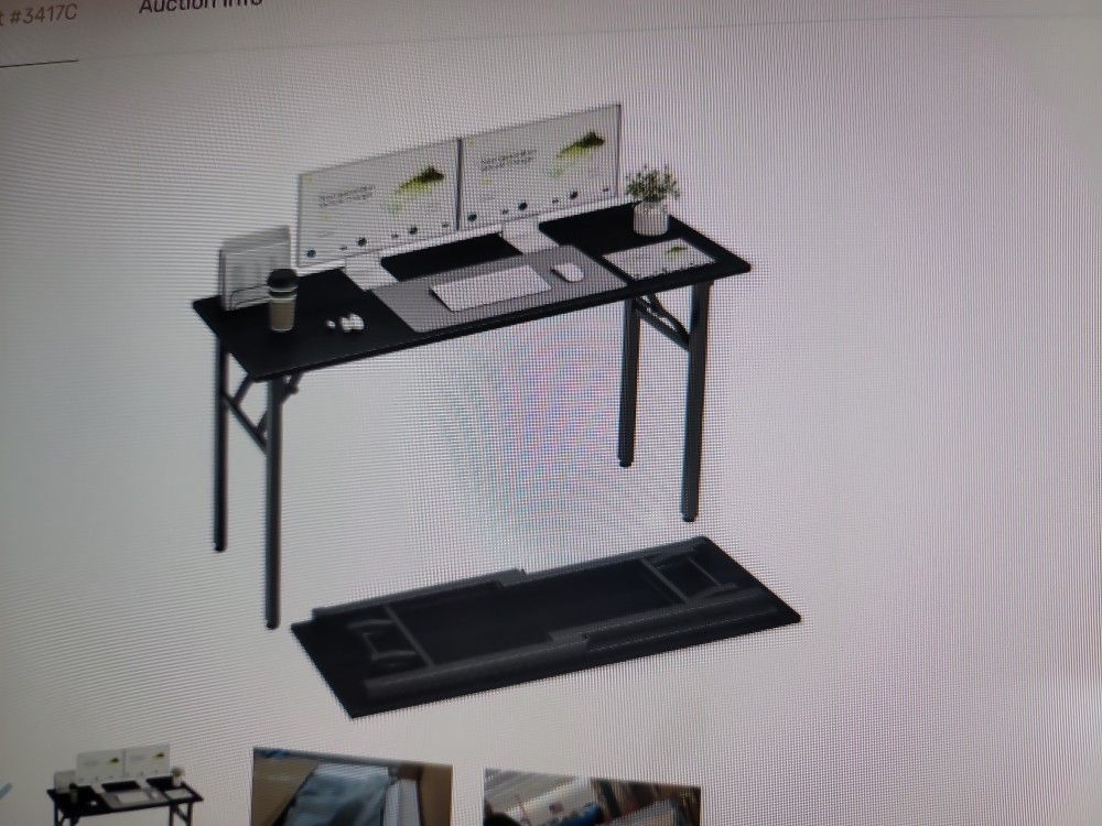 TEMI Folding Computer Desk (Black)