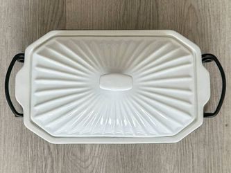 3-Piece Bake and Server Food Warmer Set, 14.5 x 8 x 5.5, White 