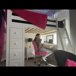 Full size Bed with attached Desk !!