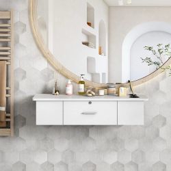 Wall Mount Salon Stations for Hair Stylist,Barber Hair Stations for Salon Beauty Spa Equipments,White