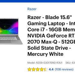 Razer 15.6 Gaming Laptop RTX 2070 Max-Q