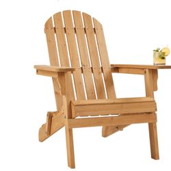 2-piece Wood Folding Adirondack Chair, Brown new