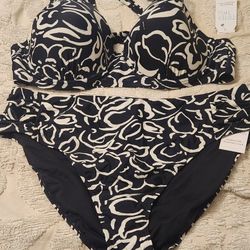 Time And Tru 3X (24-26W) 2-piece Bathing Suit