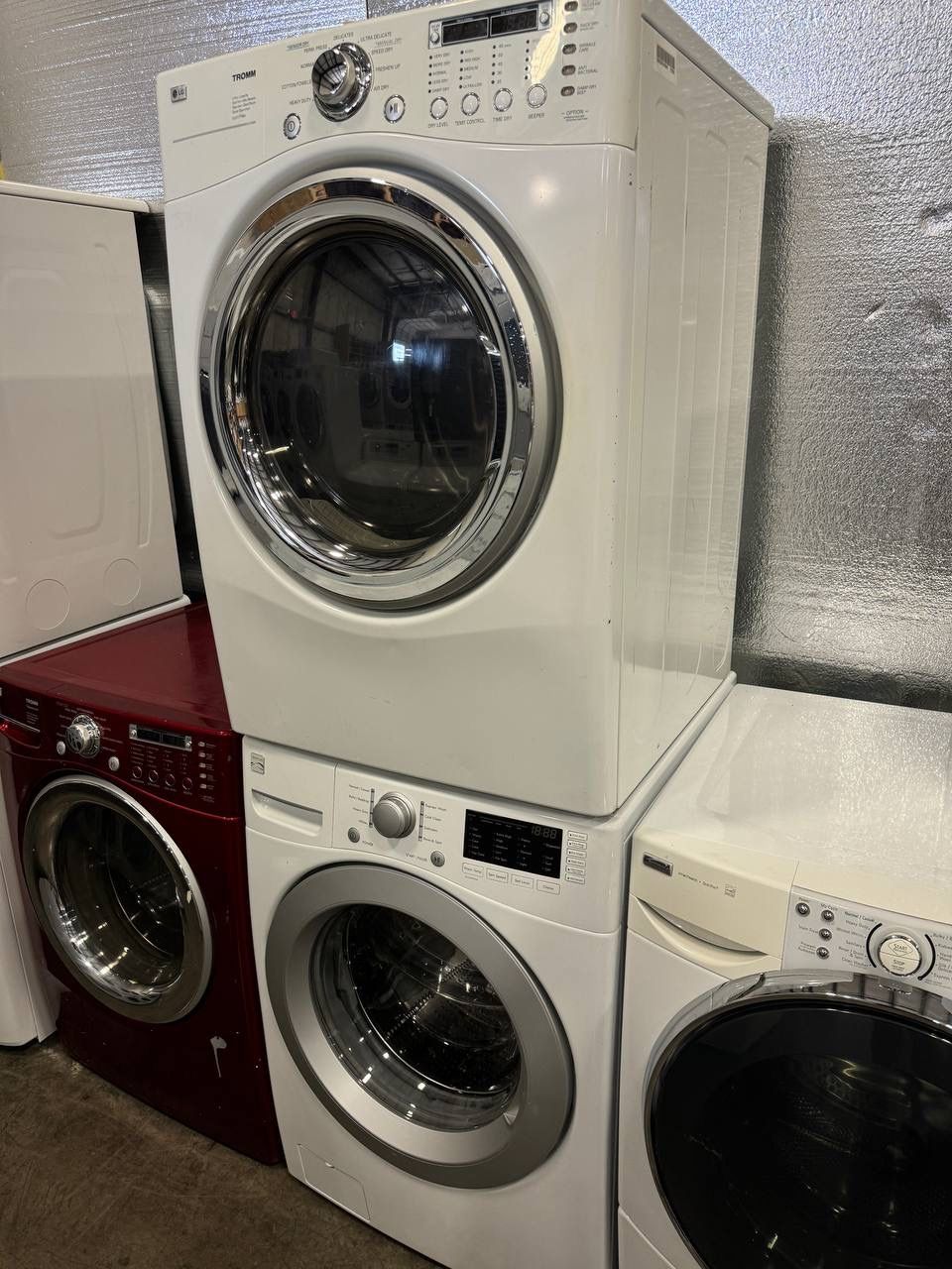 Kenmore LG Washer and Dryer Electric Stackable Front Load Set Free Cords Attachments Etc