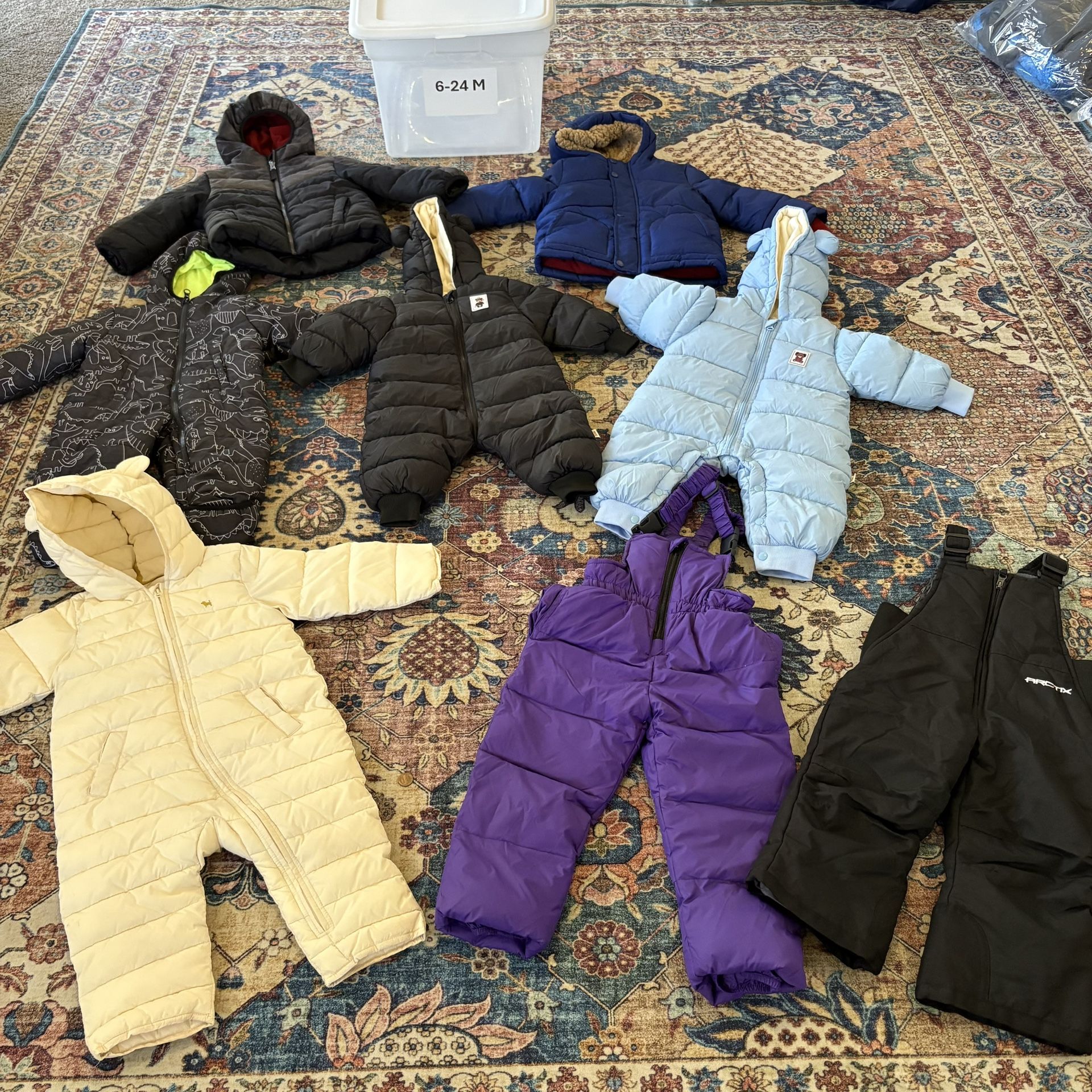 Kids 6 - 24 Months Winter Snow Full Body Suit outwear coat snowsuit jacket pants bibs Waterproof