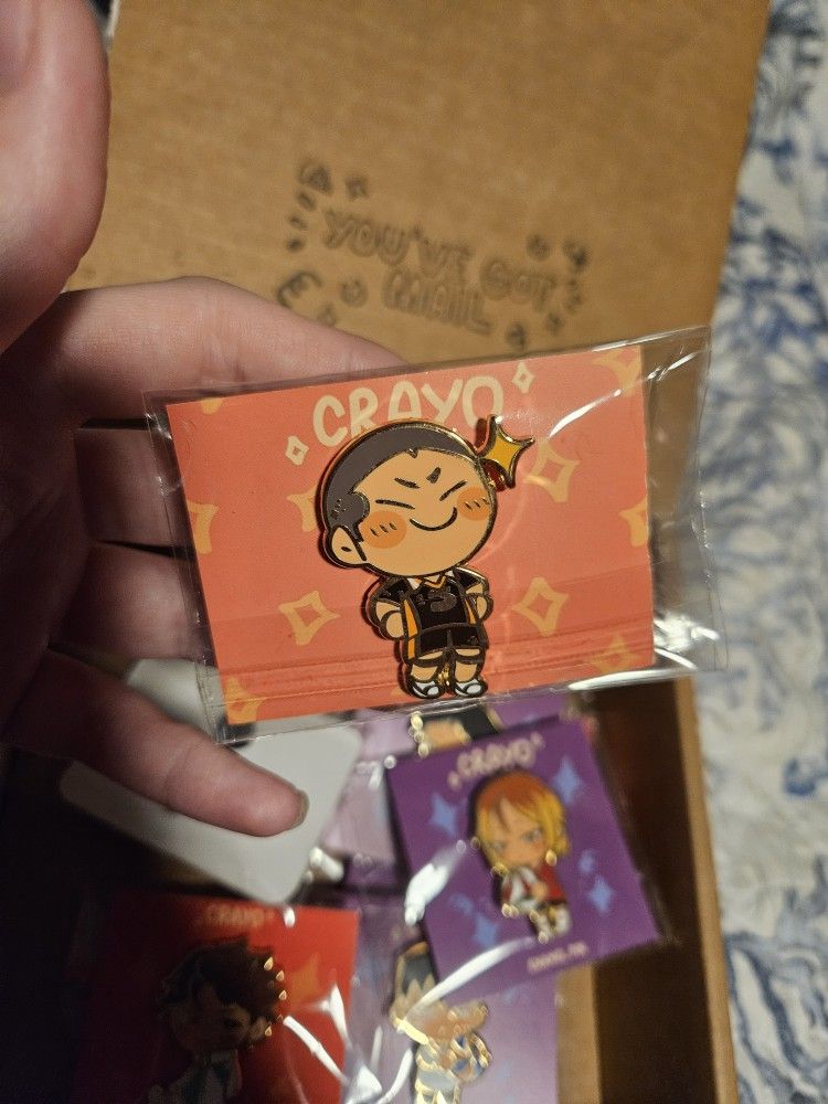 Never Opened Haikyuu Crayo Shop Enamel Pins