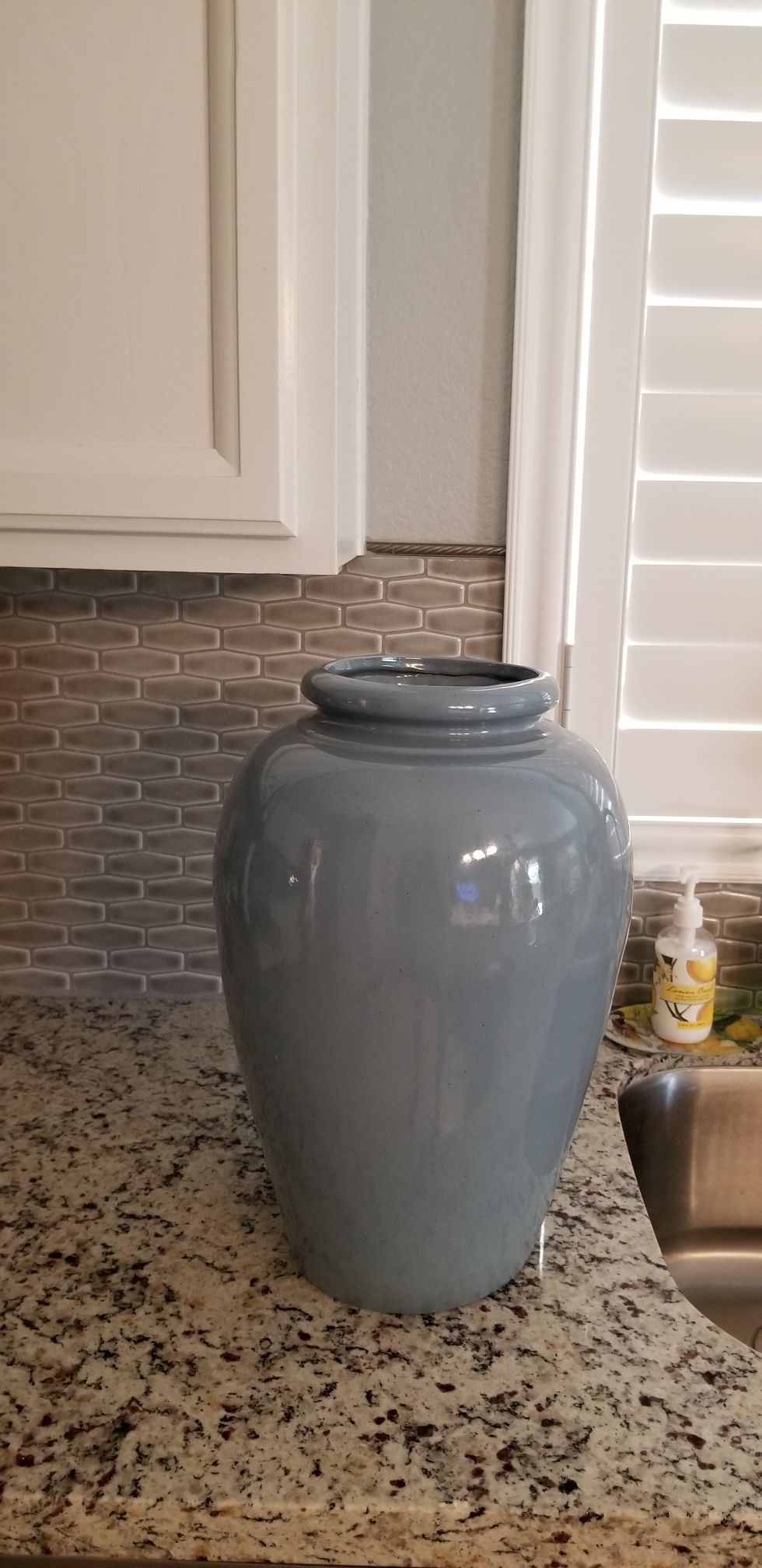 Blue vase pottery