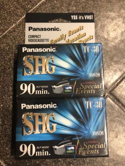 Panasonic SHG Special Events VHS tapes NEW