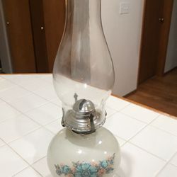 Vintage lamplight Farms hobnail glass oil lamp