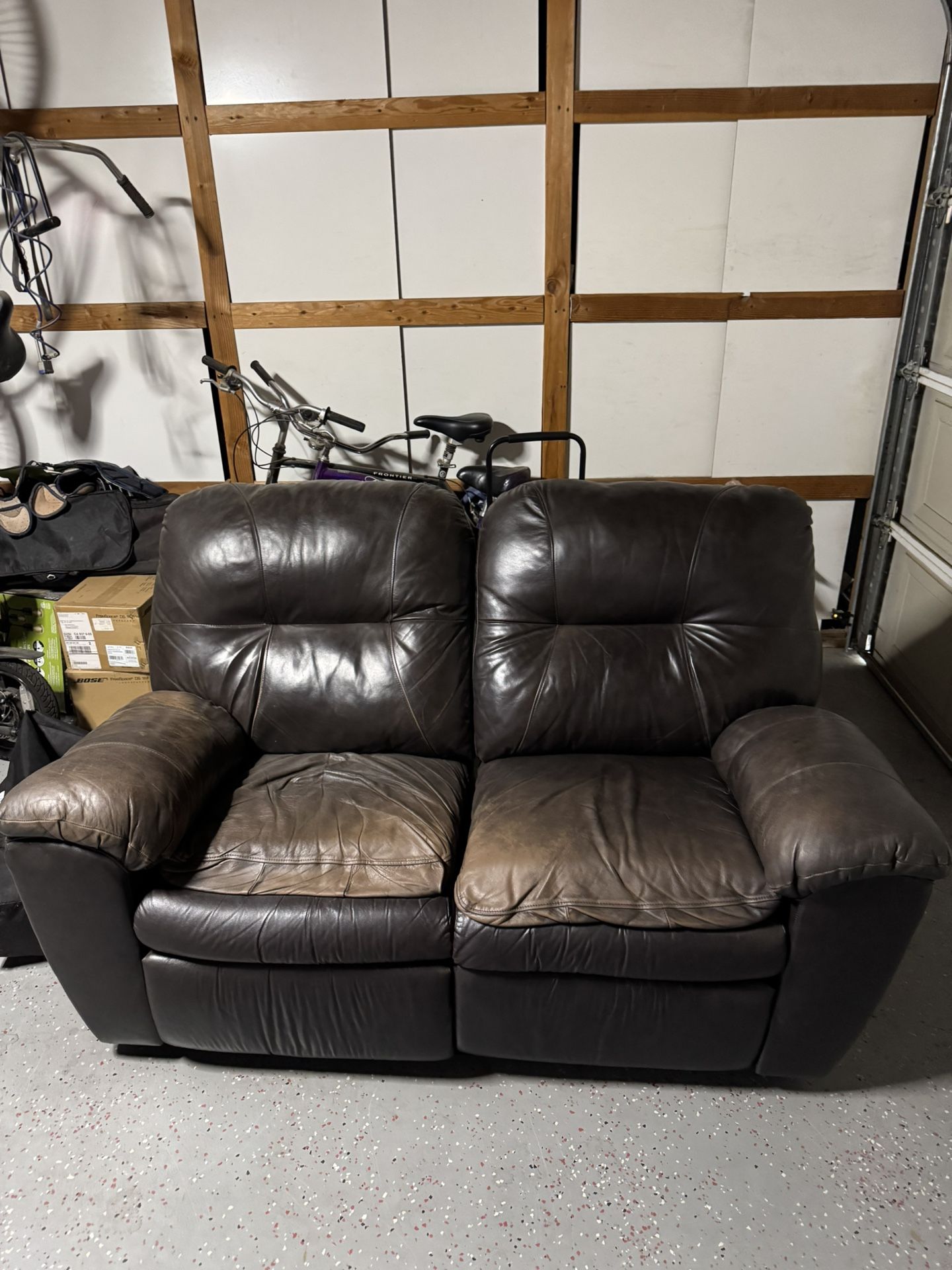 Leather Loveseat / Recliner