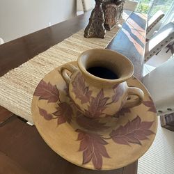 Hand Painted Ceramic Bowl And Vase