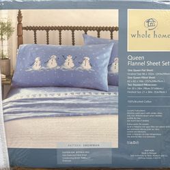 Whole Home Queen Size Flannel Sheet Set