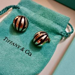 Vintage Jewelry.  Classic Tiffany Sterling Clip Back Earrings.  Like New