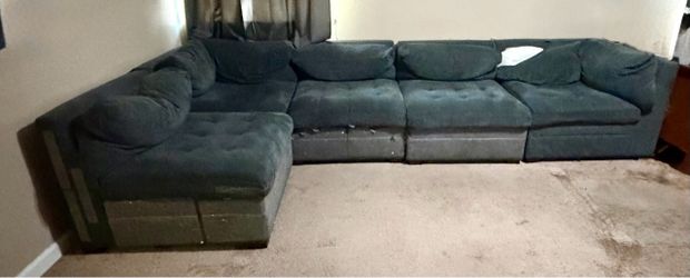 Large Dark Gray Sectional Sofa