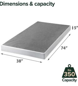 ZINUS 5 Inch Metal Smart Box Spring - Twin, Set of 2