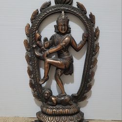 Lord Shiva Natraj God Natraja Statue Religious Dancing Antique bronze Hindu 11"
