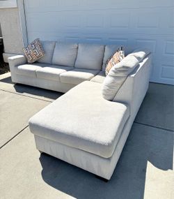 Light Colored Sectional Couch - Ashley’s