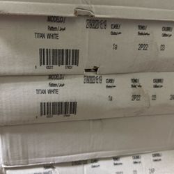 8 Boxes 12 X 36 Titan White Glossy Rectified  Edge Wall Tile