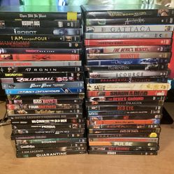 Horror action and sci fi DVD lot of 52 DVDs