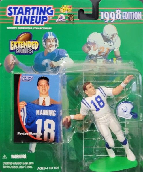 1998 NFL Starting Lineup Extended PEYTON MANNING Rookie Action Figure NIP