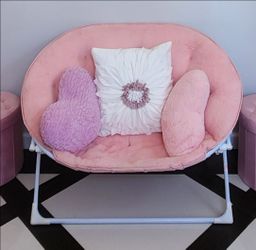 Pink Plush Lounge Chair