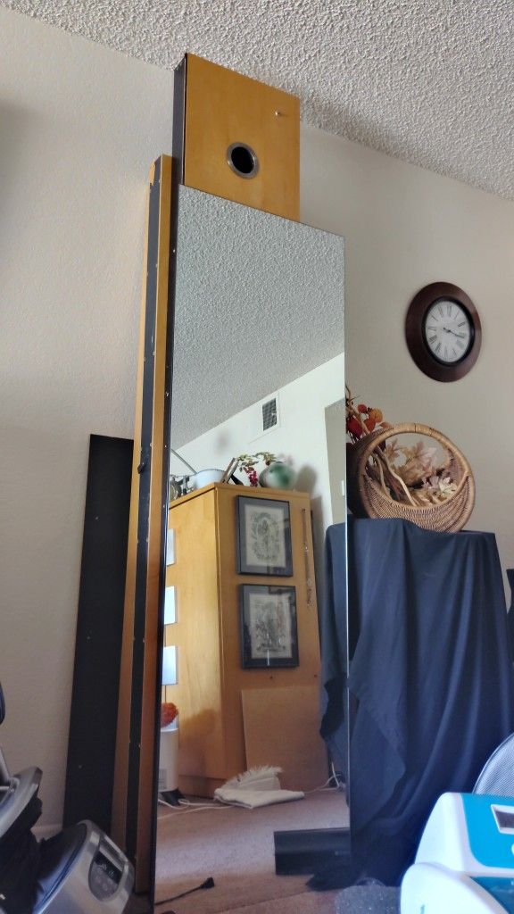 Assorted Glass & Wood section to Console. Mirror OBO donation