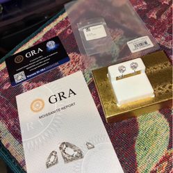 925 Sterling Silver Moissanite Stud Earrings 6.5mm