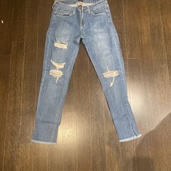 Skinny Ripped Blue Jeans