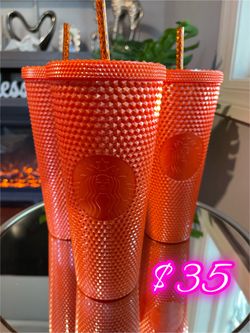 Starbucks Limited Edition Studded Tumbler Orange Pearl Halloween 2022 Venti 24 oz