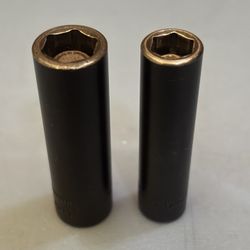 Snap-on Tools  1/4" Drive 6-Point Metric 8 mm and 10 mm Flank Drive® Deep Magnetic Power Socket