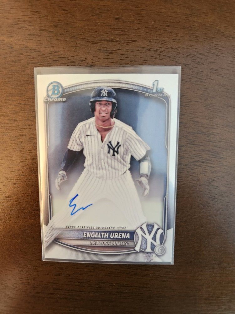 BOWMAN 2025 CHROME ENGETH URENA AUTO, NEW YORK YANKEES