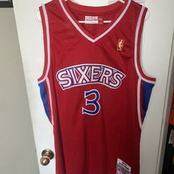 Allen Iverson red Philadelphia 76ers jersey size 2xl