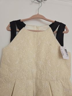 Beige/ gold girl dress