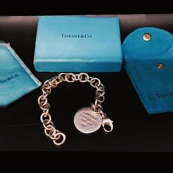 Tiffany & CO STERLING Bracelet In Box And Bag