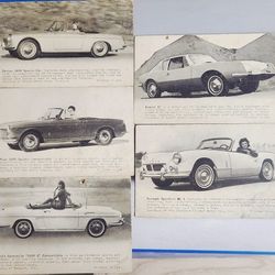 X5 1960s Car Advertisements Cards w/female Model