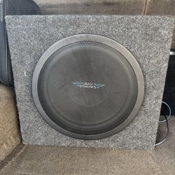 image dyamics 12 inch subwoofer w box and protective grill