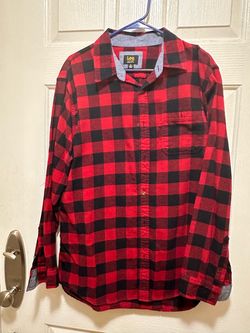 Lee Red Buffalo Plaid Flannel Shirt