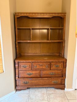 Wood Hutch/Bookcase