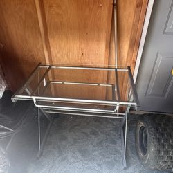 Little metal and glass desk