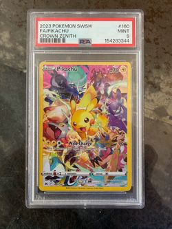 2023 POKEMON SWSH FA/PIKACHU CROWN ZENITH #160 MINT 9 1(contact info removed)4