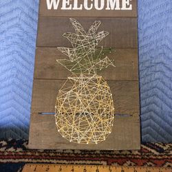 Threads & Nails Wall Art Welcome Pineapple 