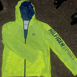 Tommy Hilfiger Mens Neon Hooded Windbreaker