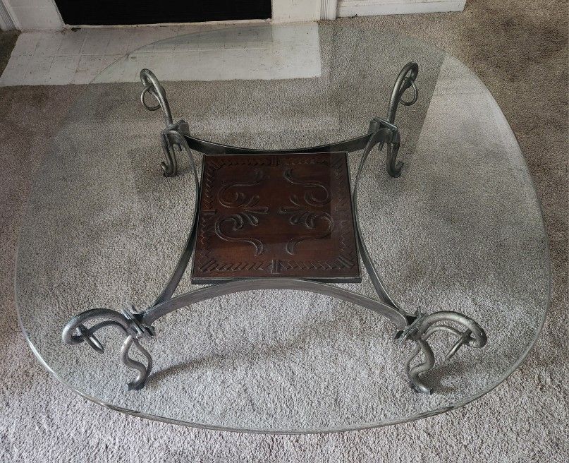 Glass Tables With Metal Base