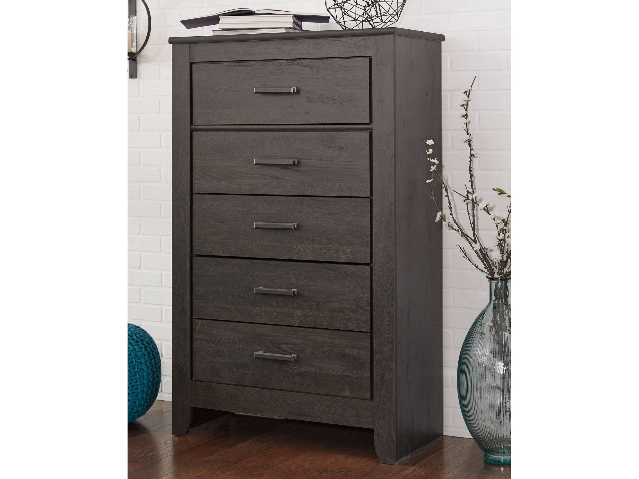 Brinxton Charcoal Five Drawer Chest